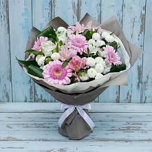 Букет цветов из:  Герберы, Альстромерии и Хризантемы в Пирочи