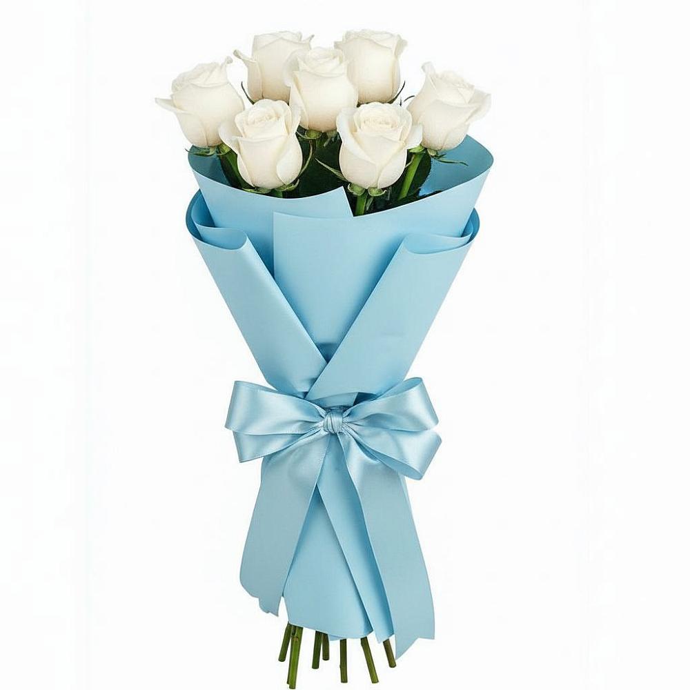 Букет 7 белых роз Проуд в Пирочи