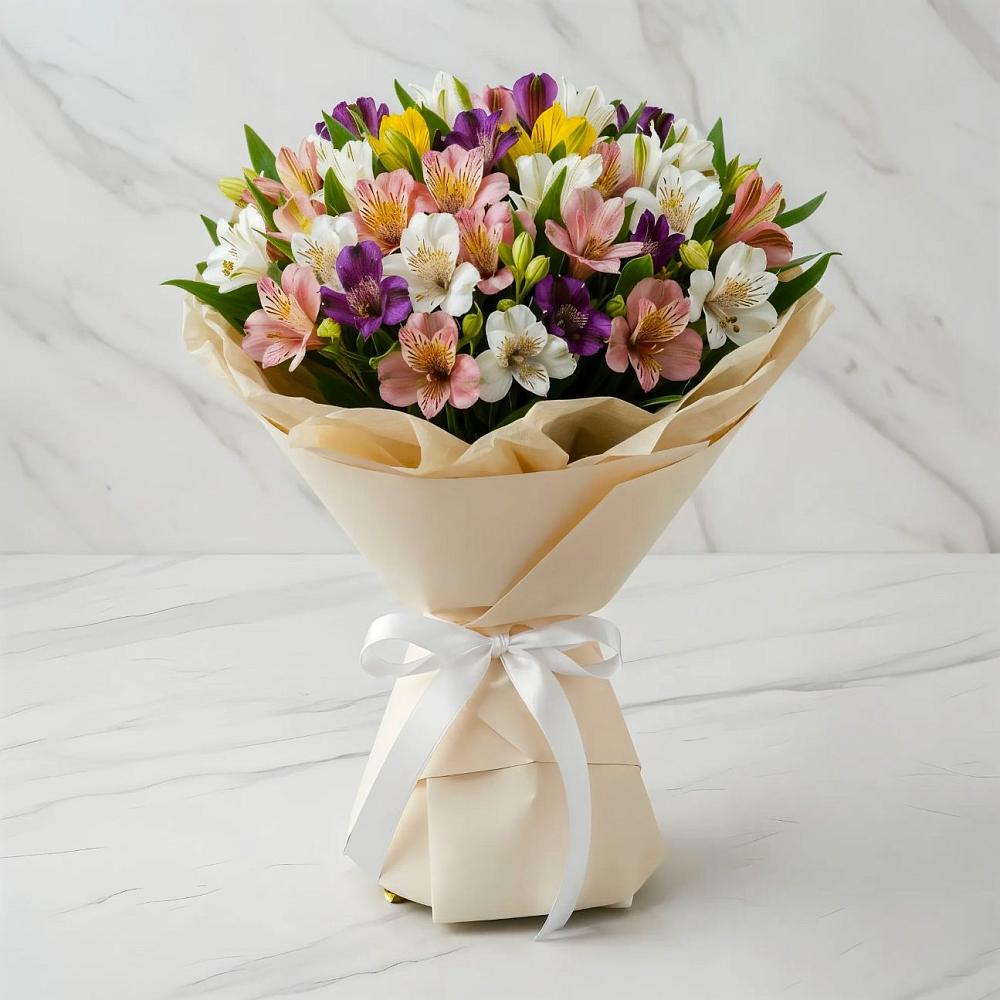 Букет цветов из: Альстромерии в Пирочи