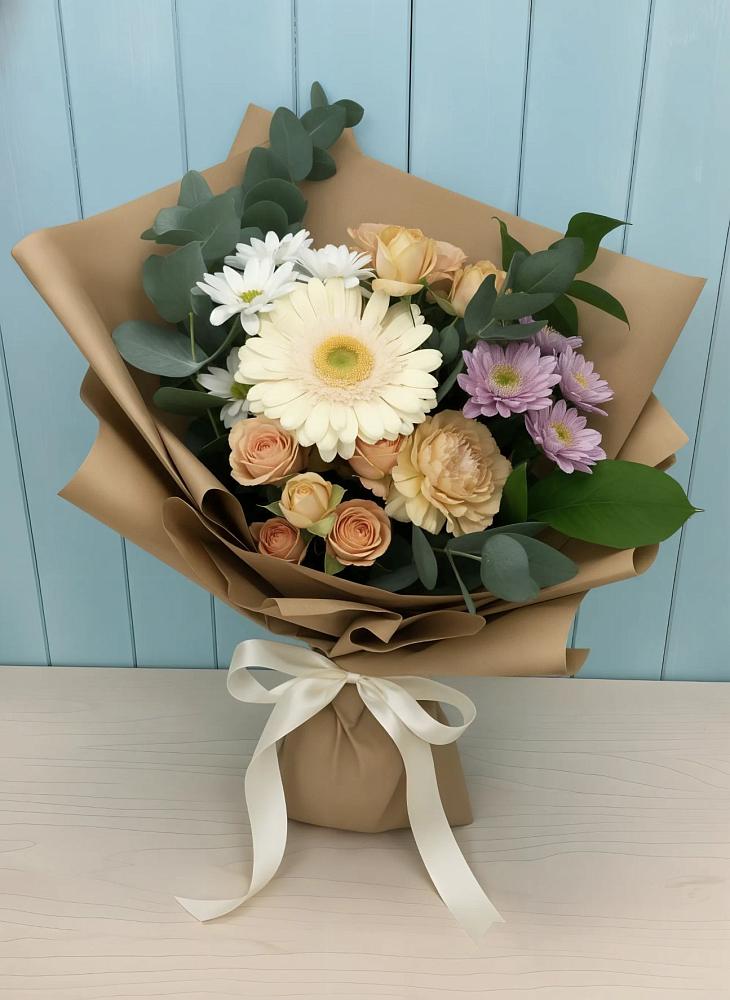 Букет цветов из: Герберы и Хризантемы в Пирочи