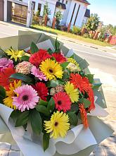 Букет цветов из:  Герберы #REPLACE_PRED# Пирочи