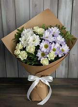 Букет цветов из:  Хризантемы и Розы в Пирочи