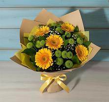 Букет цветов из:  Герберы и Хризантемы в Пирочи