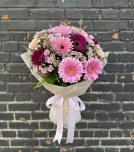 Букет цветов из:  Герберы и Хризантемы в Пирочи