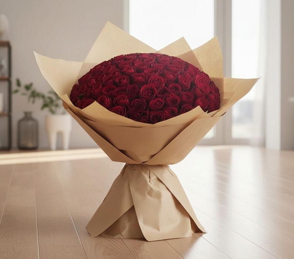 Букет 101 Красная роза в Пирочи