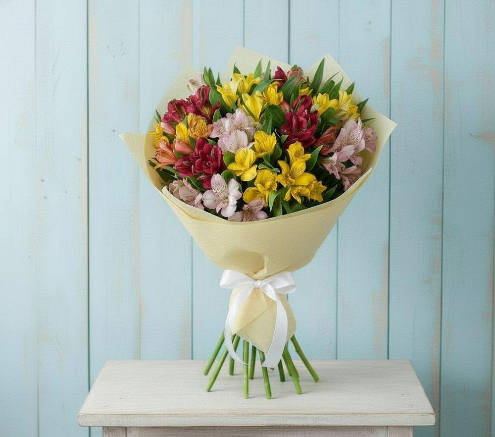 Букет цветов из: Альстромерии в Пирочи