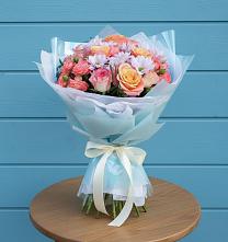 Букет цветов из:  Хризантемы и Розы #REPLACE_PRED# Пирочи