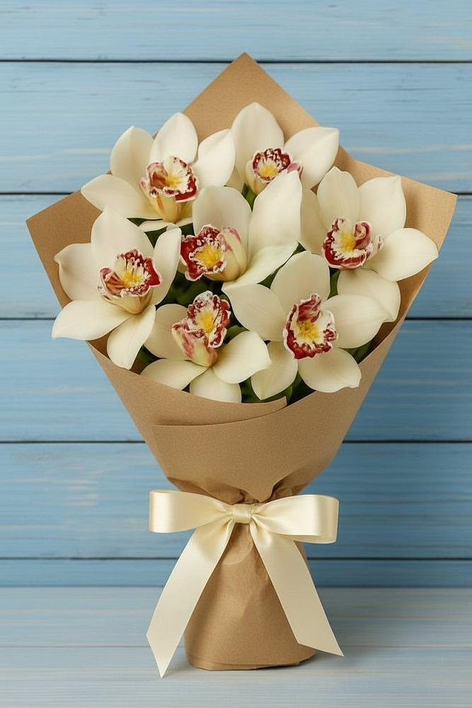 Букет цветов из: Орхидеи и Розы в Пирочи